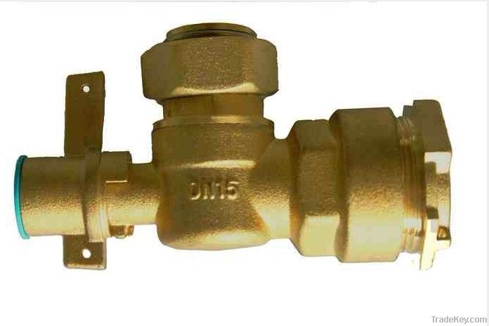 Brass angle ball valve with lock