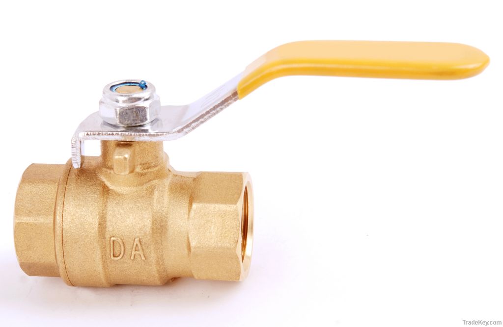 Full port brass gas ball valve with lock