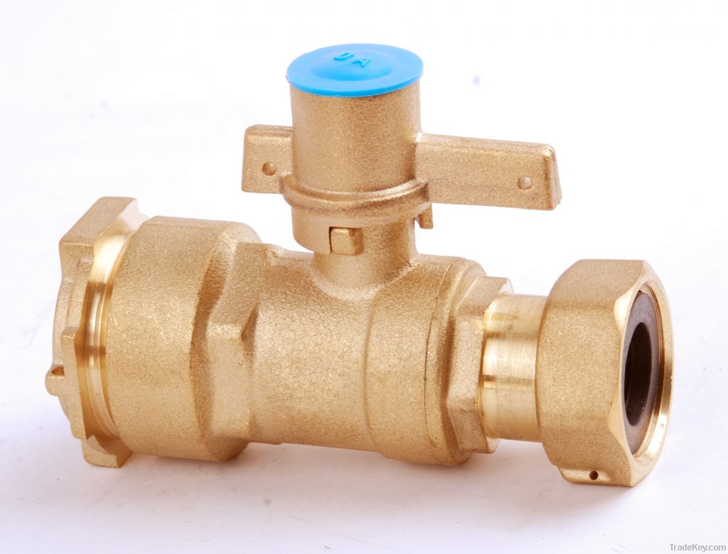 brass straight ball valve with lock