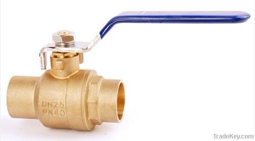 Full port soldered brass ball valve