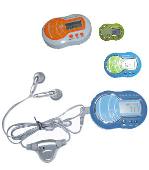 pedometer with radio