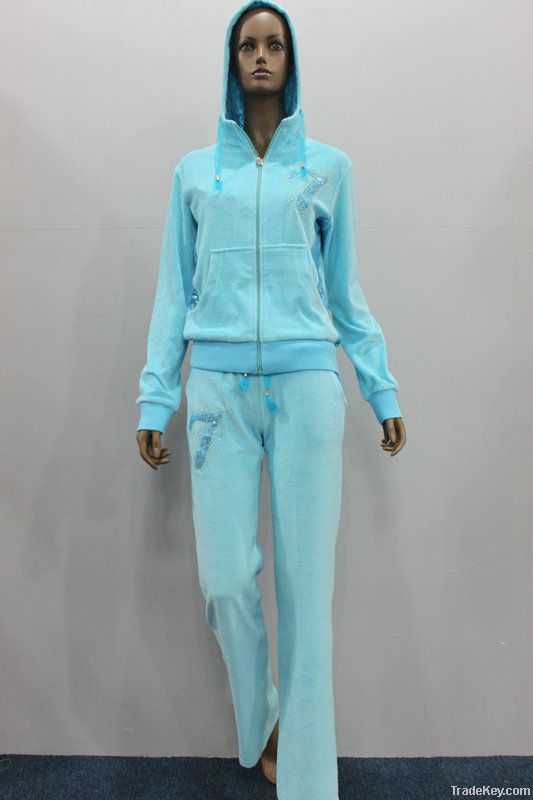 Fashion women velour tracksuit , jogging tracksuit, cheap tracksuit2013