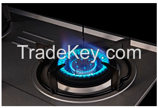 gas stove and hood