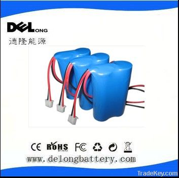 3.7V li-ion 18650 battery pack 5200mAh for portable devices