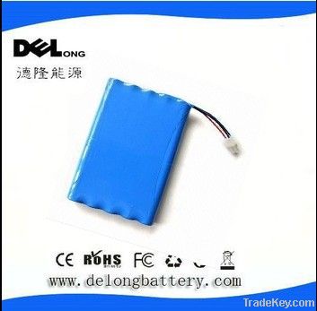 7.4V-13Ah Li-ion 18650 Battery for Portable Equipments