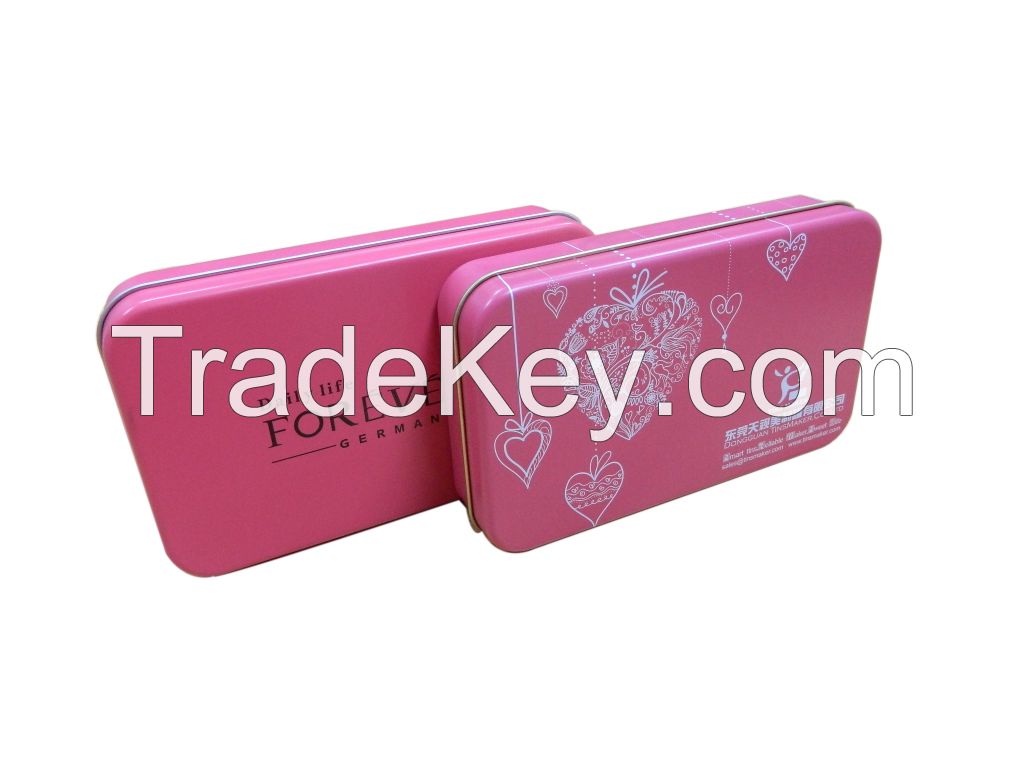 cosmetic brush tin case