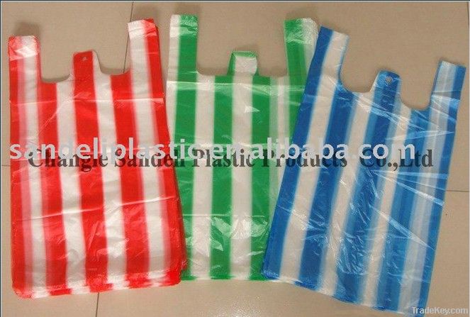 Color striped T-shirt bags