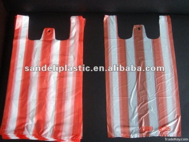 Color striped T-shirt bags