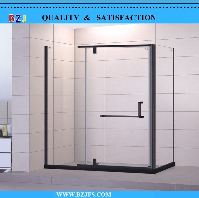 Black finished stainless steel shower glass ZSS-F1231