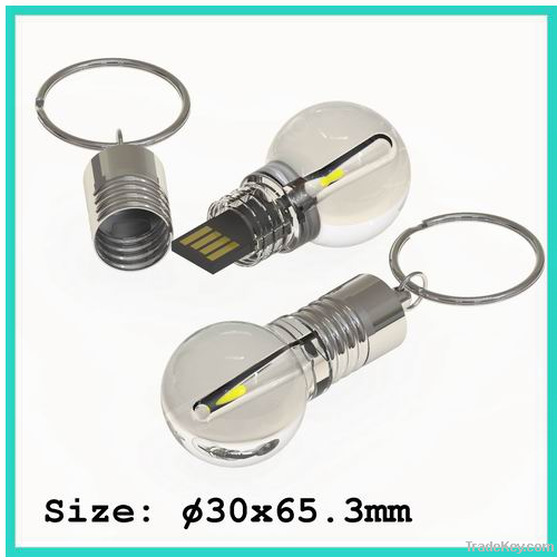 Hot sell gift Any color for inside lighting bulb shape thumbdrive