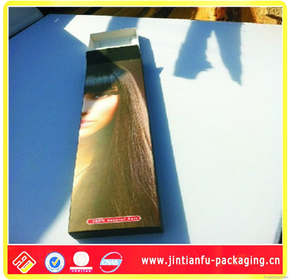 vogue black paper hair packaging box