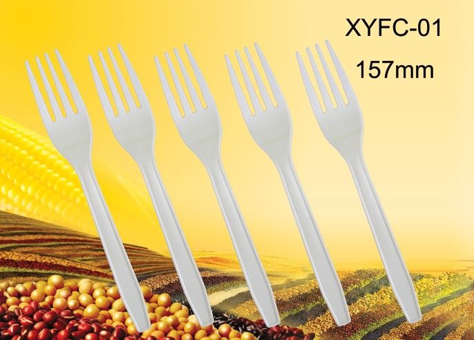 Biodegradable disposable wholesale plastic forks:xyfc-01