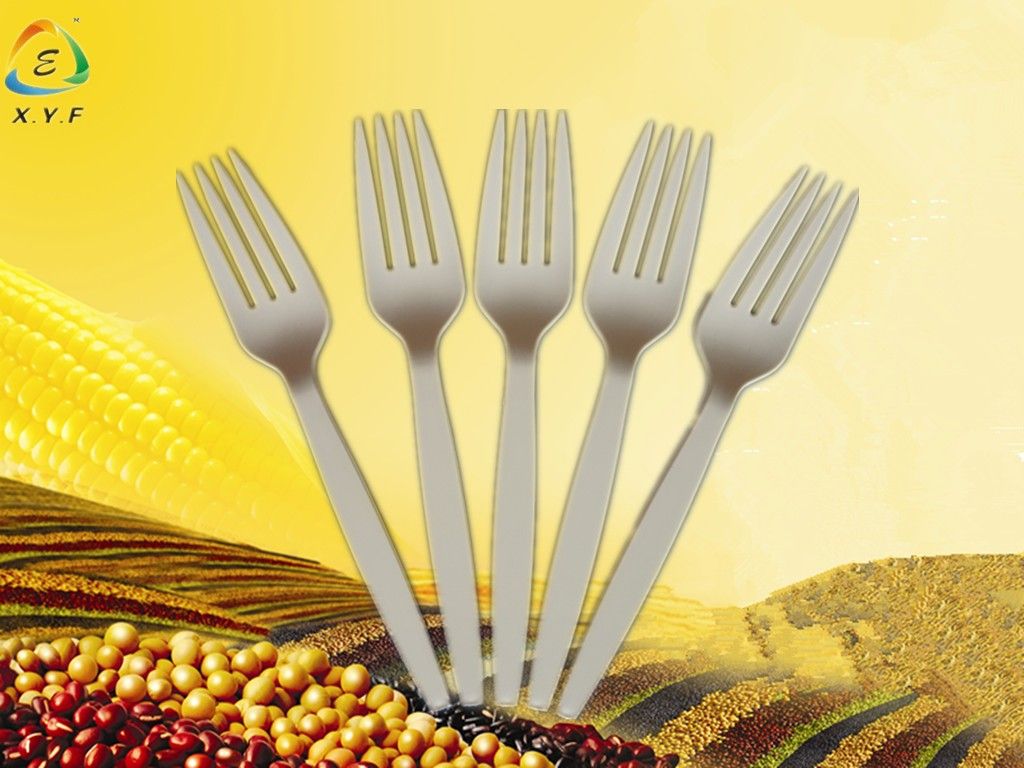 high quality biodegradable disposable cutlery fork:XYFC-06