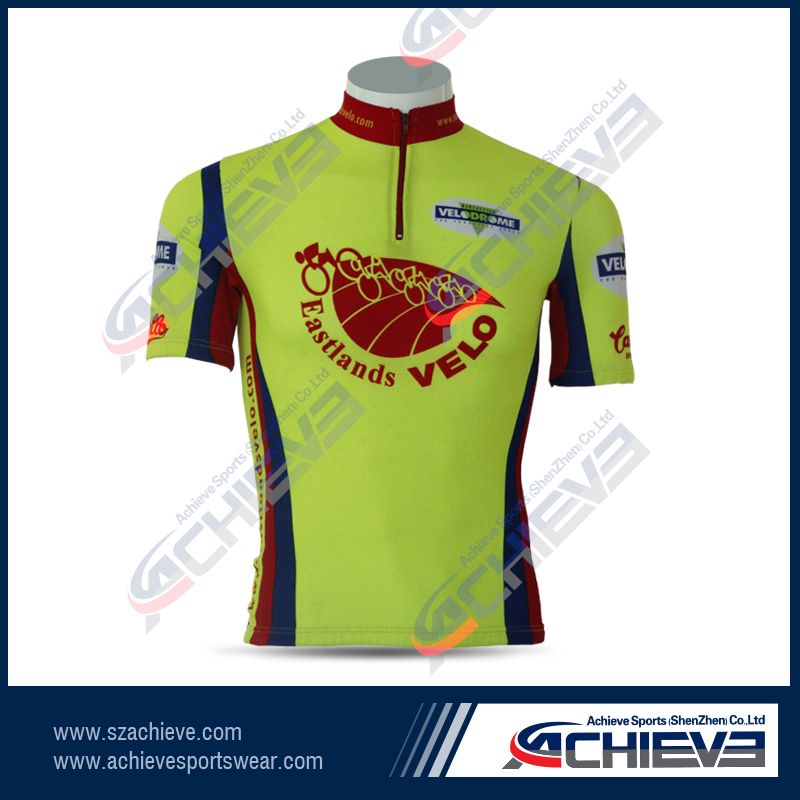 custom sublimation Men's short sleeve cycling shirt