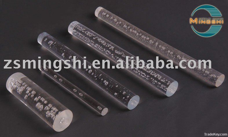 High transparency large bubble Acrylic rods