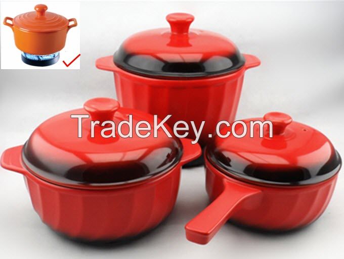 3pcs Set of Ceramic Cooking Casserole Heat-resistant 600Ã�Â°C~Ã�Â±20Ã�Â°C