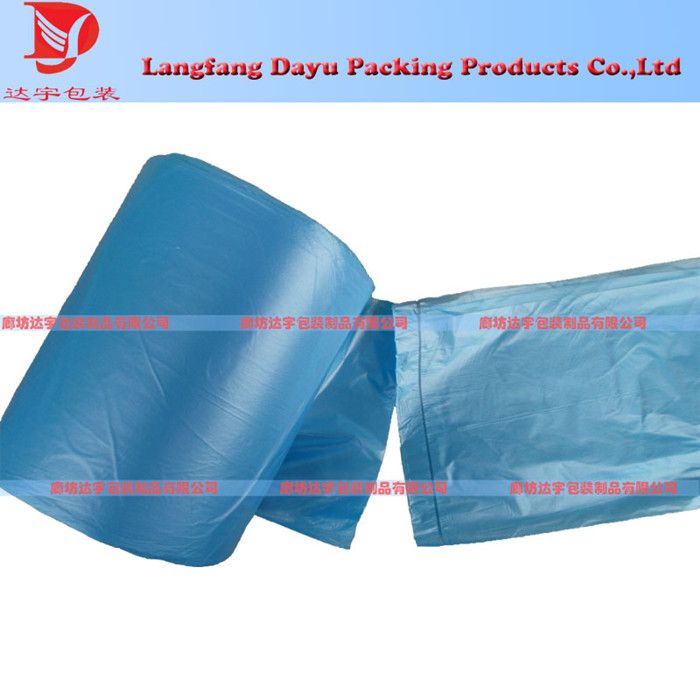 Household cleaning colored trash liner garbage bags