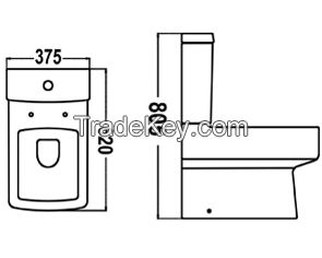 Easy-cleaning Space-saving Wholesale Special Design two piece Toilet