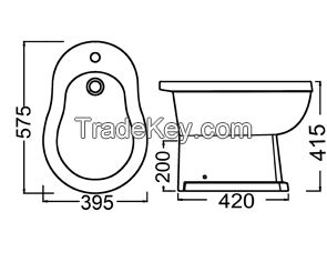 European style integrated ceramic toilet