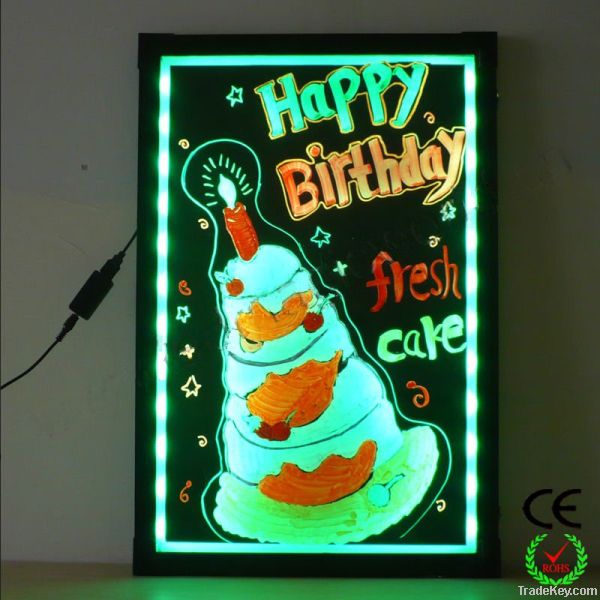 High brightness erasable acrylic led writing board for advertising