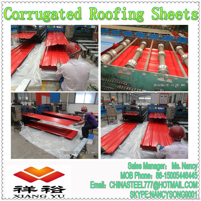 YX840 Prepainted corrugated steel sheet metal/roofing sheet price--Chi