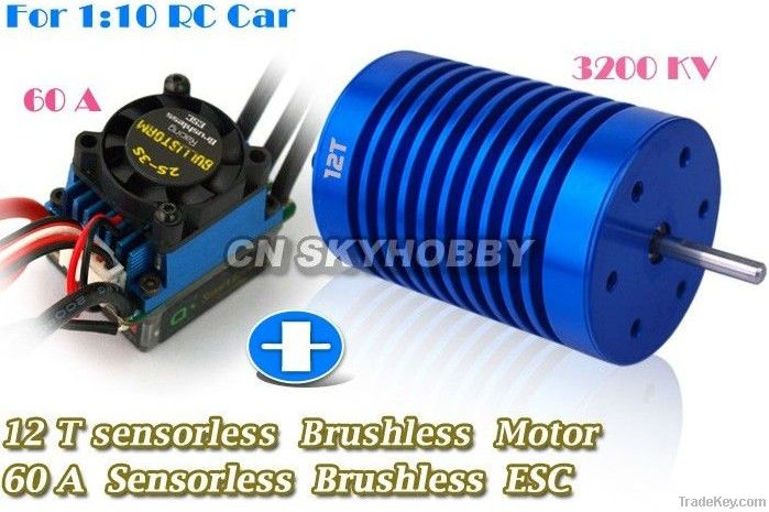 COMBO 10T 3930Kv Motor+60A ESC 1/10 RC car