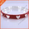 Hearts metal alloy bangle