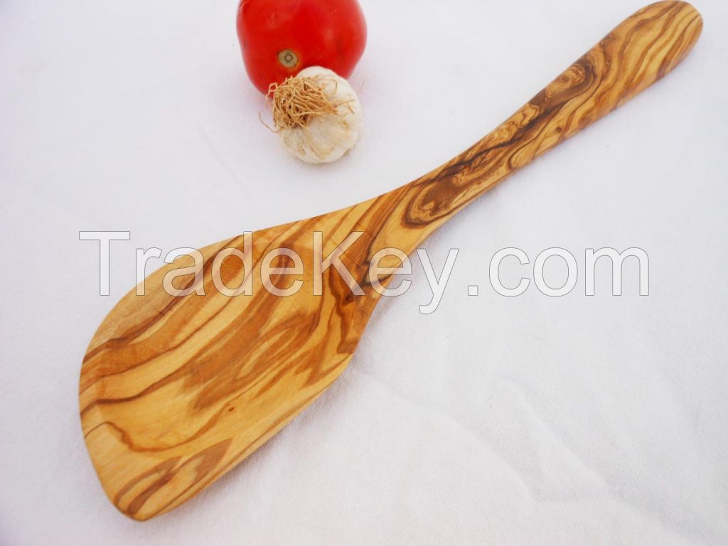 Olive Wood Sauce Spatula Spoon Utensil