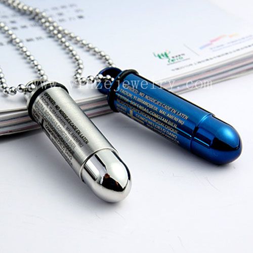 Classical cross bullet stainless steel pendant