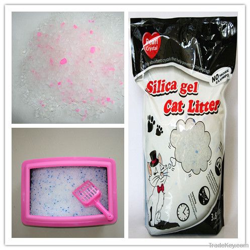 Irregular shape non-clumping silicon cat litter