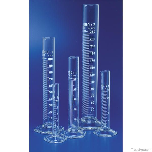 clear quartz glass graduated cylinder