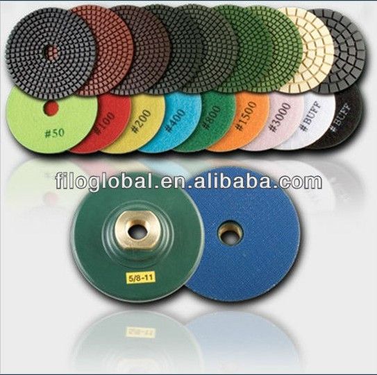 Wet polishing pads