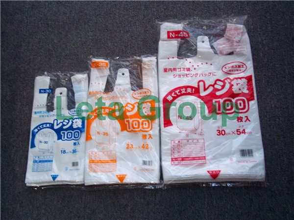 Plastic t-shirt bag / Vest bag / Plastic shopping bags