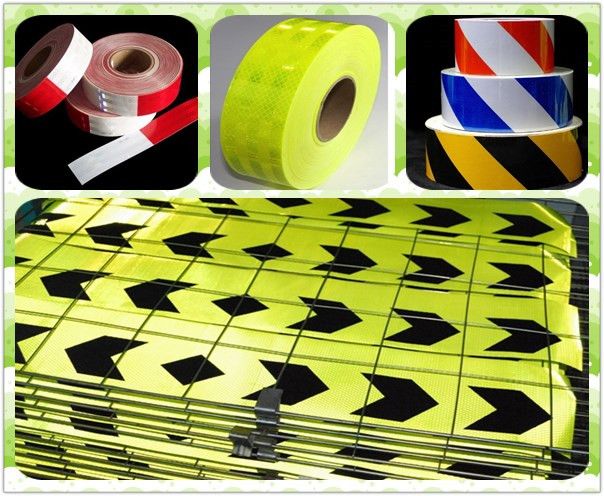 Hazard reflective warning tape, arrow reflective sticker for traffic safety