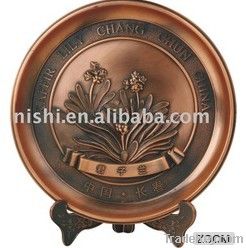 metal trophy/award medal/souvenir tray/znic alloy plate