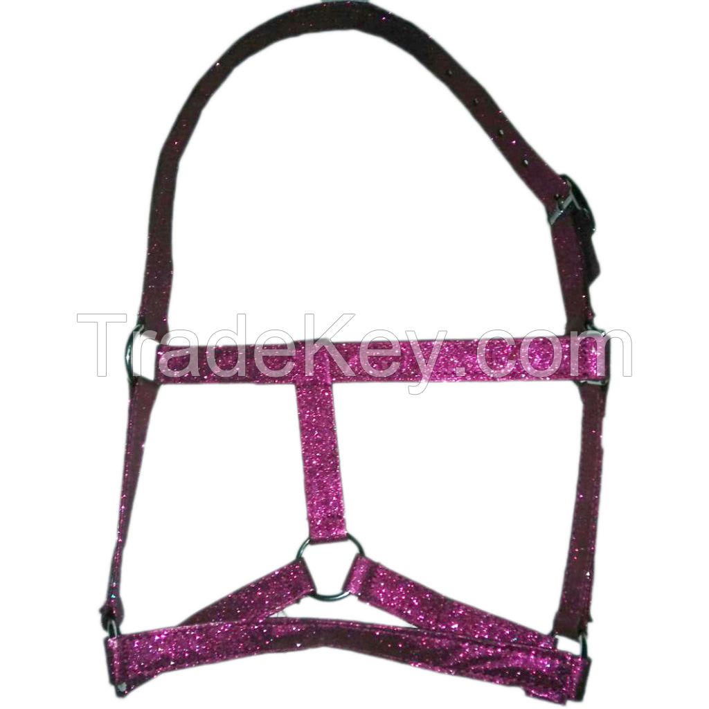 Genuine Glitter horse halter Blue , size pony,cob,full