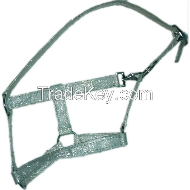 Genuine Glitter horse halter Blue , size pony,cob,full