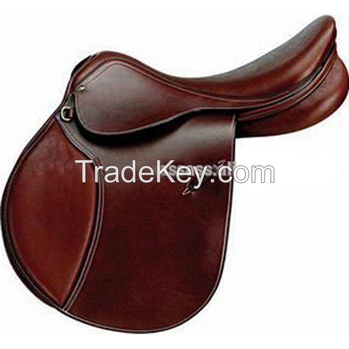 Genuine leather horse jumping saddle Brown , size 14,15,16,17