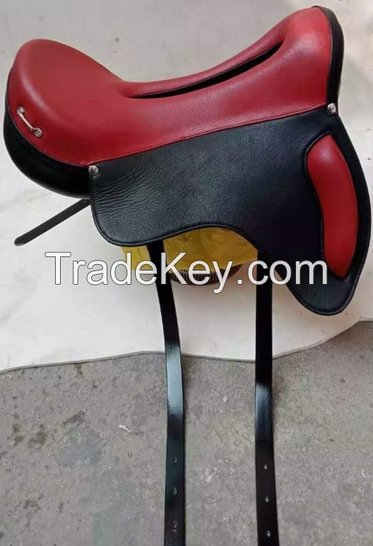 Genuine Imported Material endurance synthetic saddle white black with rust proof fittings