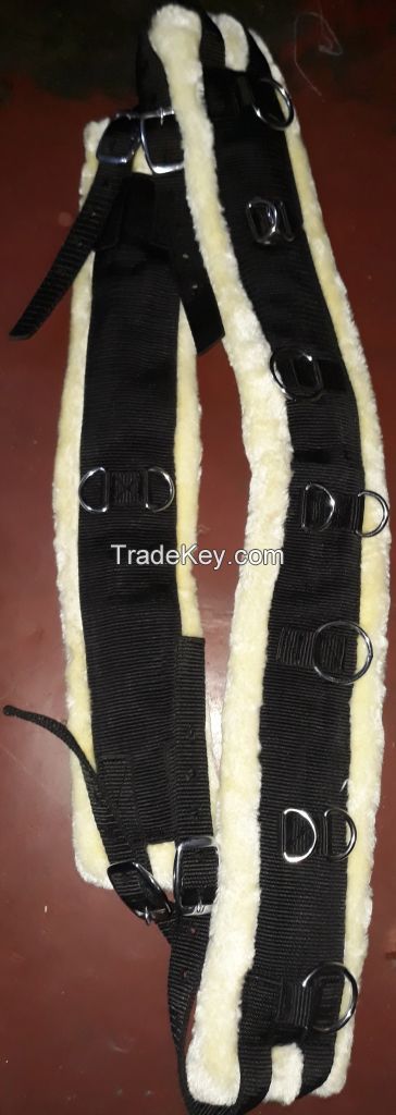 Genuine PP horse girth with mink padding 42 to 56 cm long