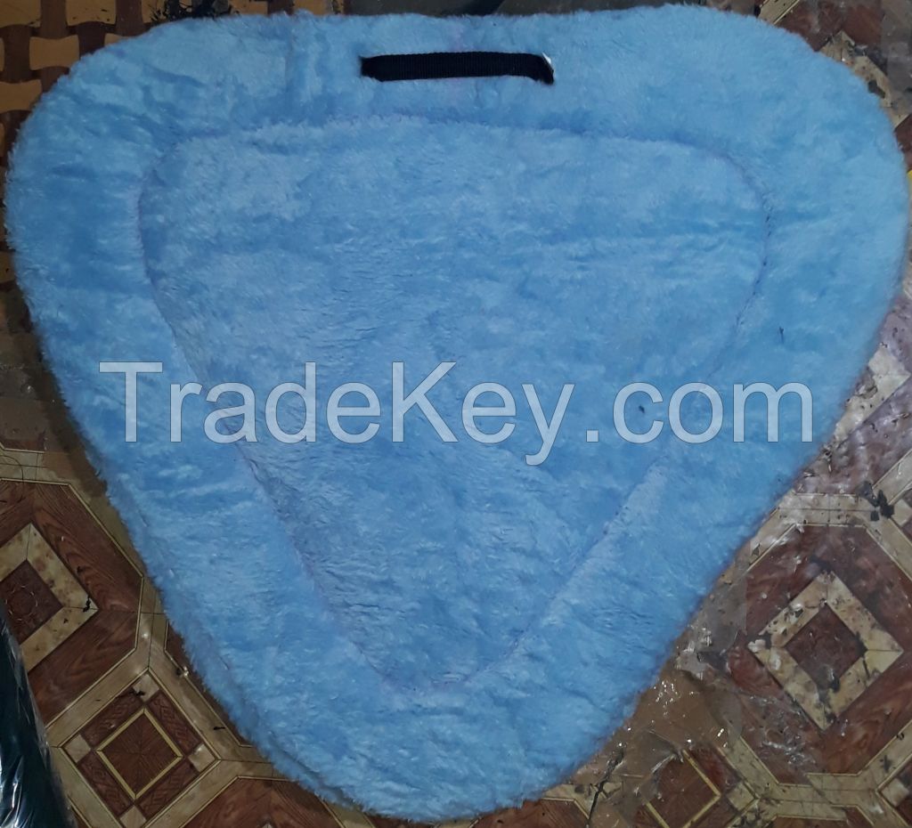 Genuine imported material bareback fur saddle pad Red 1 to 2 inch HD foam filling