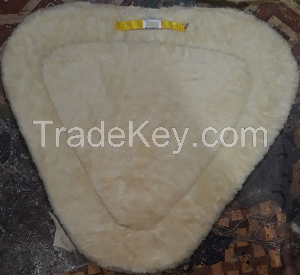 Genuine imported material bareback fur saddle pad sky blue 1 to 2 inch HD foam filling