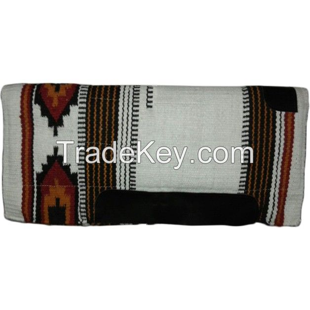 Genuine imported acrylic western Navajo saddle pad orange