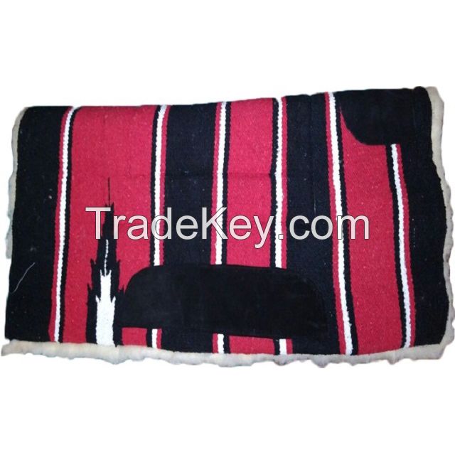 Genuine imported acrylic western Navajo saddle pad orange