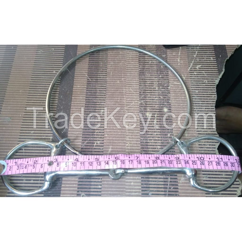 Genuine imported quality steel horse round bits 5 to 6 inch width
