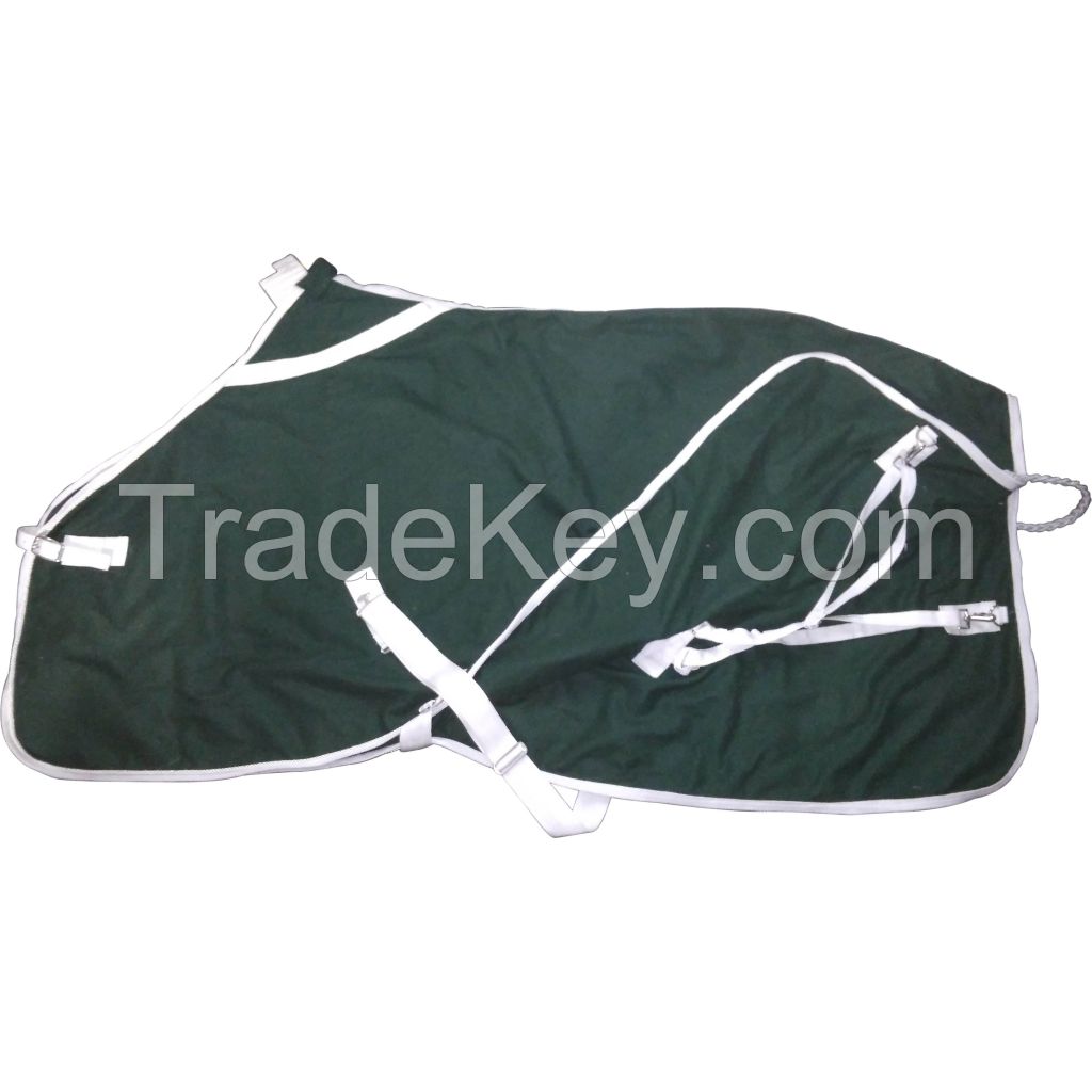 Turnout winter Blue fleece horse rugs with rust proof fittings 