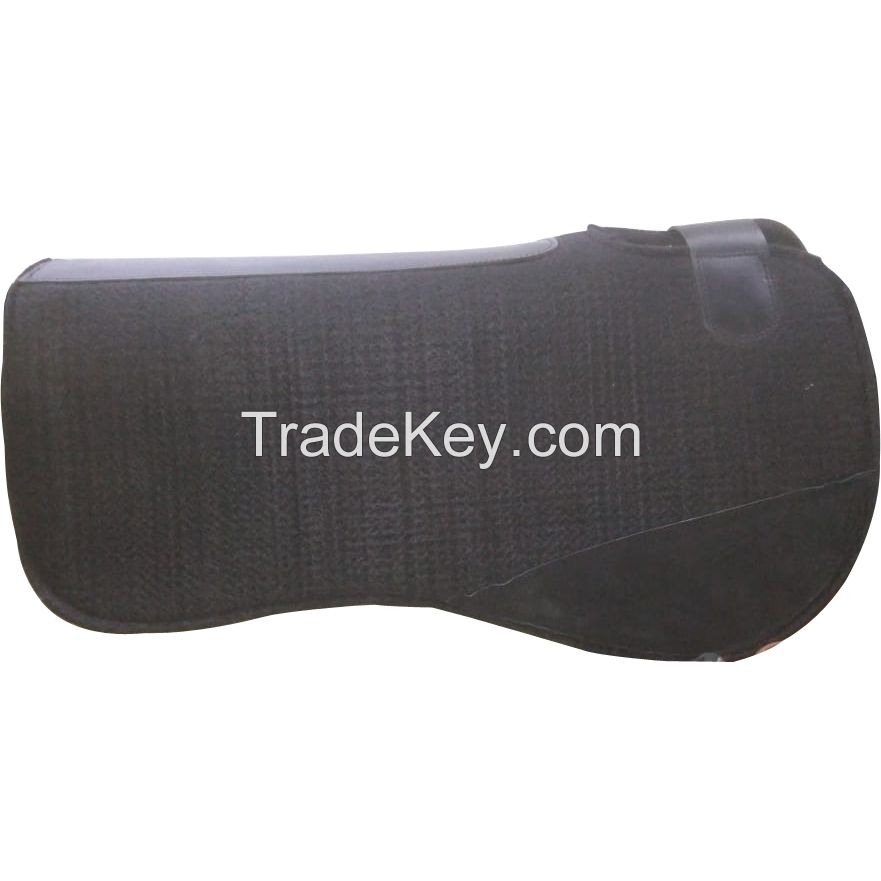 Genuine imported material half  saddle pad black 1 to 2 inch HD foam filling