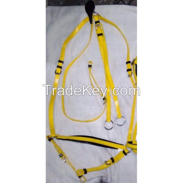 Genuine imported Quality PVC Riding Breastplate Orange with rust proof fittings