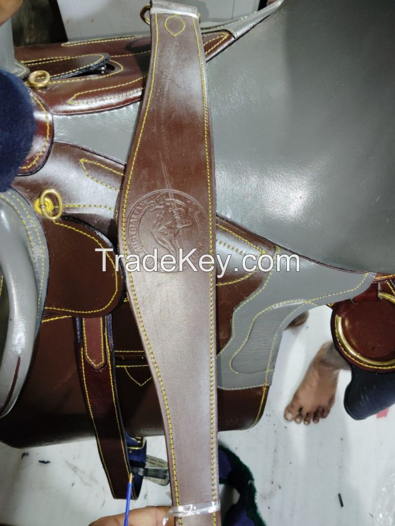 Genuine imported Leather Australian stock saddle Brown with rust proof fittings