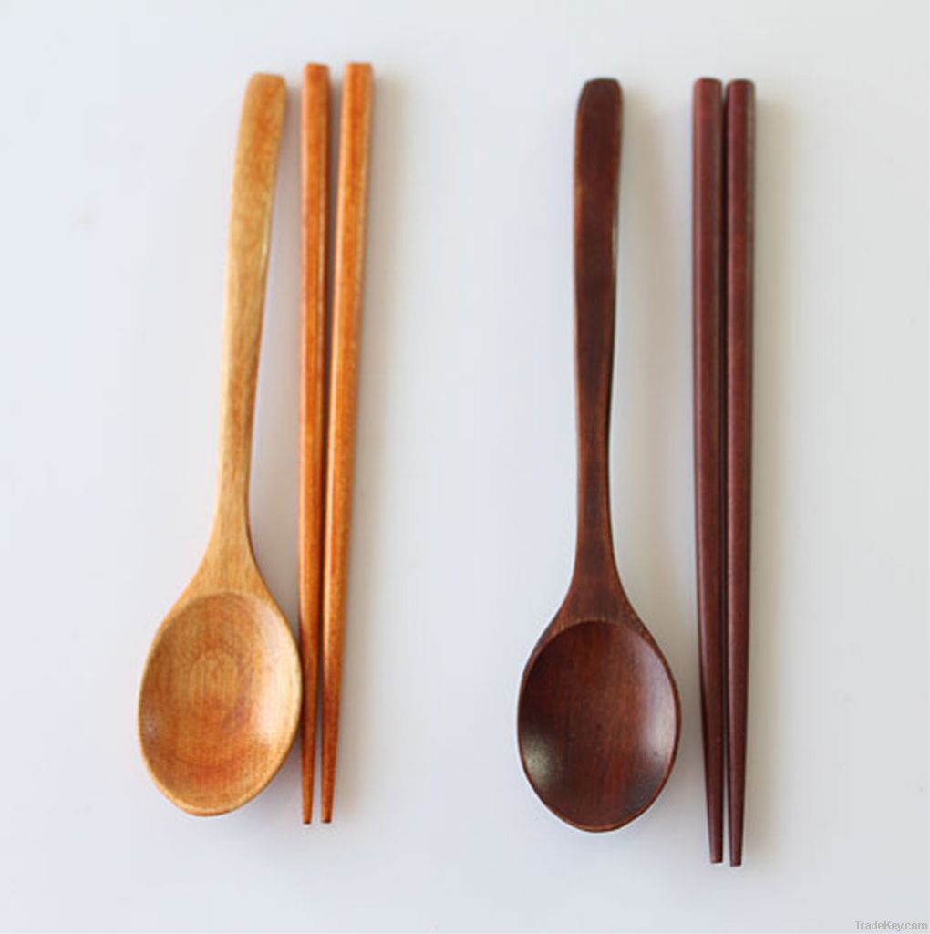 Wooden Dinnerware Spoon and Chopsticks Dinnerware Sets MZT003